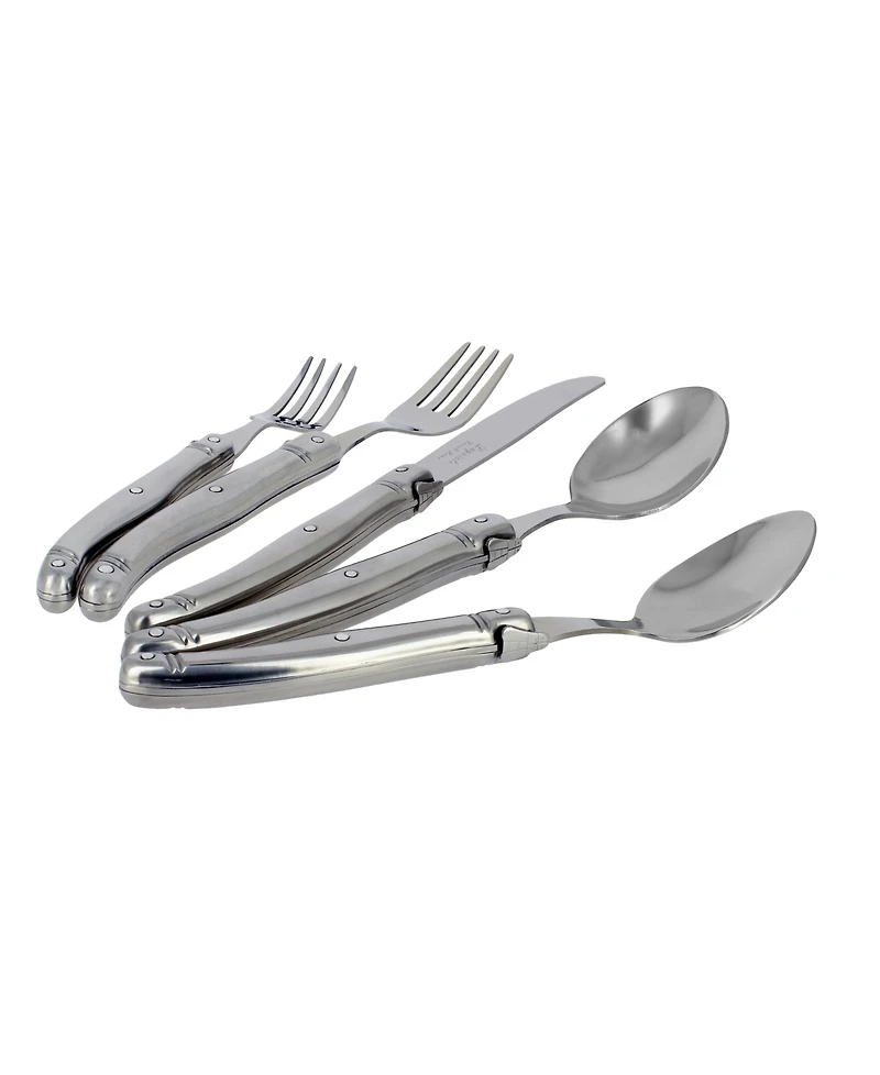 French Home Laguiole 20 Piece Stainless Steel Flatware Set, Service for 4