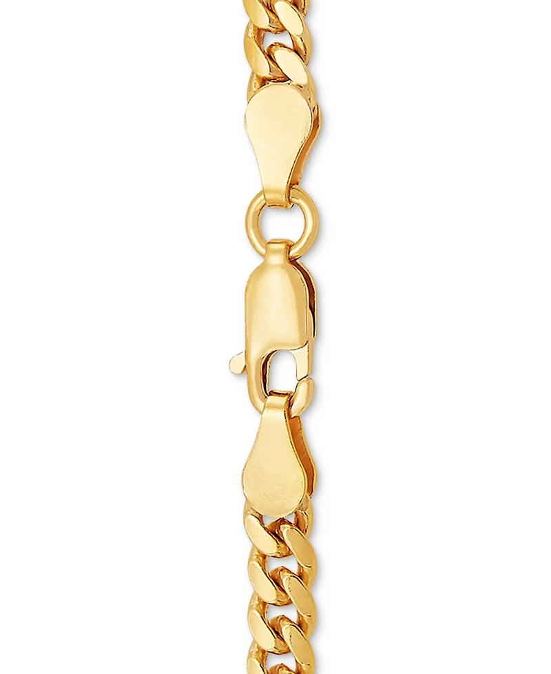 Curb Link 18" Chain Necklace in Sterling Silver or 18k Gold-Plated Over Sterling Silver
