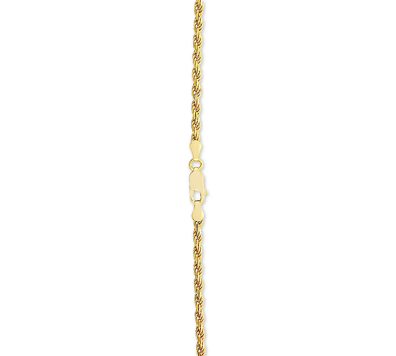Rope Link 24" Chain Necklace in 18k Gold-Plated Sterling Silver