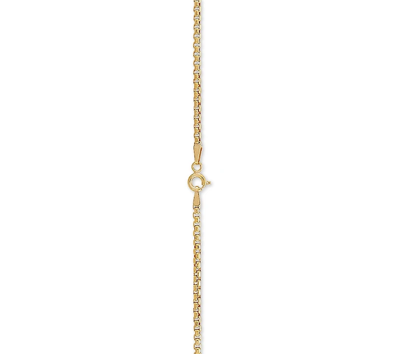 Rounded Box Link 18" Chain Necklace Sterling Silver or 18k Gold-Plated Over