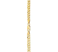 Flat Curb Link 24" Chain Necklace in 18k Gold-Plated Sterling Silver
