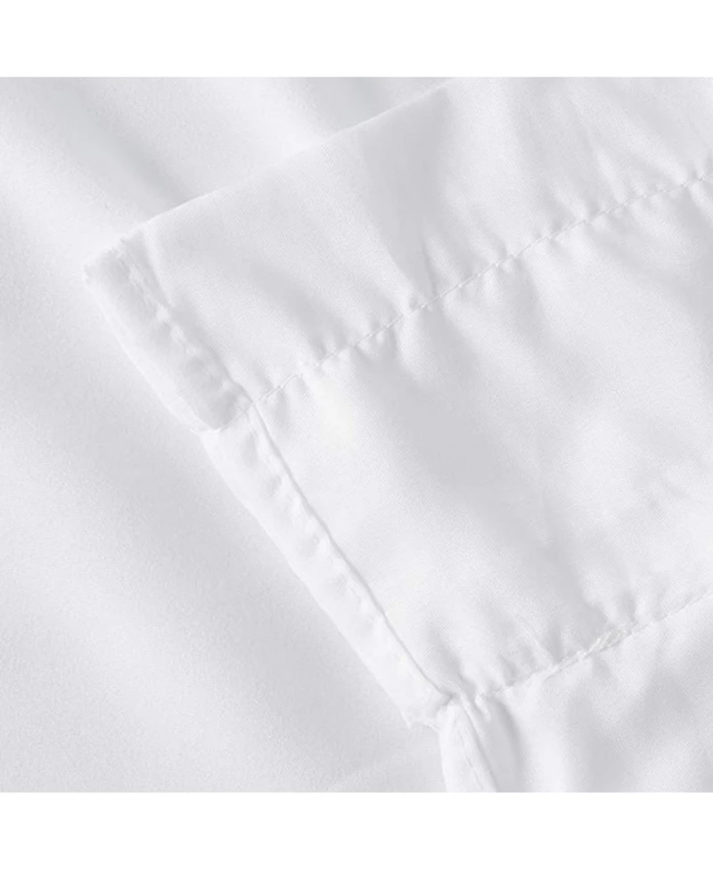 Dainty Home Carnival Pleated Layers Light Filtering Rod Pocket Curtain Panel Pair, Airy & Breathable, 80" W x 84" L