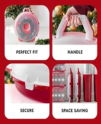 Iris Usa 24" Wreath Storage Container With Latches and Handle, 2 Pack, For Holiday Garland/Wreath, Holiday Decorations, and Heavy Duty, Portable, High