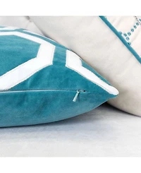Homey Cozy Sadie Applique Velvet Decorative Pillow, 20" x 20"