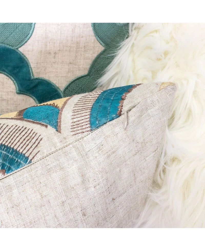 Homey Cozy Amy Embroidery Decorative Pillow, 20" x 20"