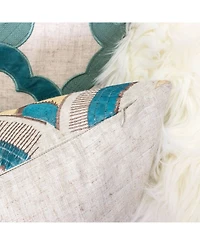 Homey Cozy Amy Embroidery Decorative Pillow, 20" x 20"