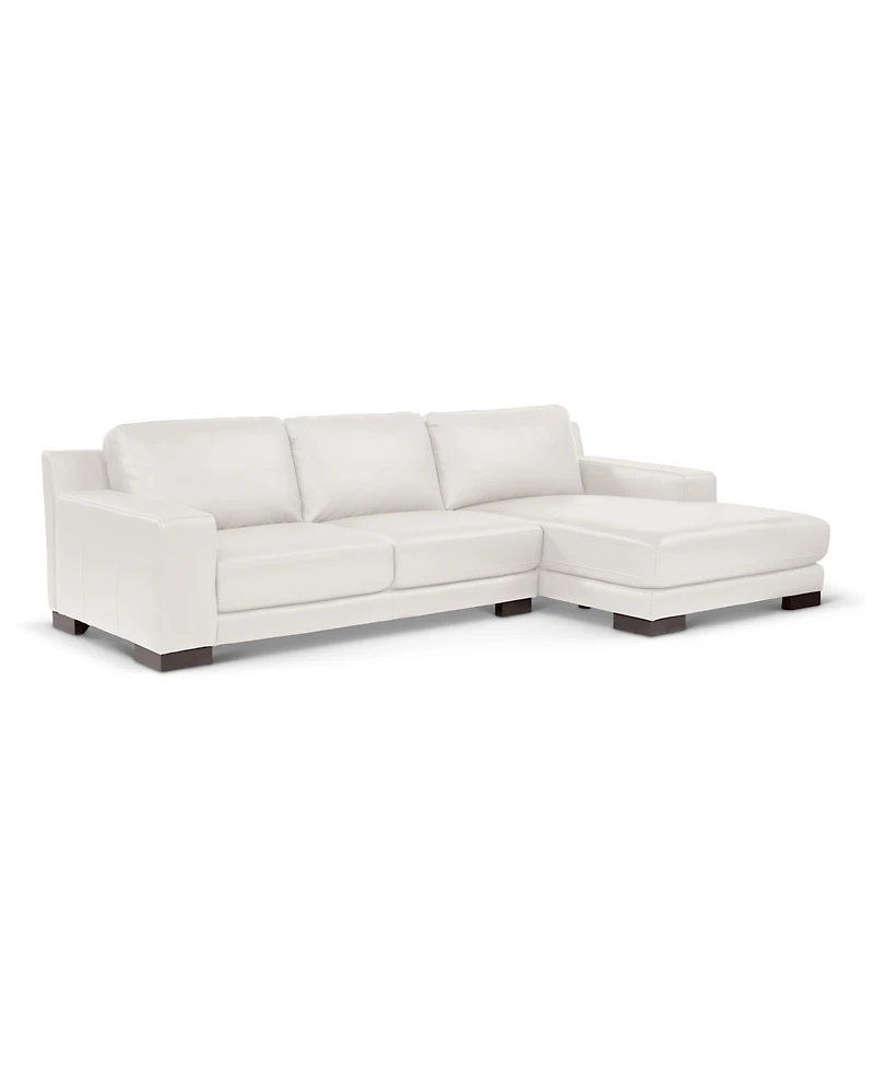 Closeout! Darrium 2-Pc. Leather Sofa with Chaise, Created for Macy's