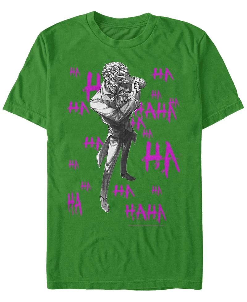 Fifth Sun Dc Men's Batman Joker's Laugh Short Sleeve T-Shirt