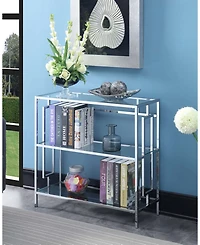 Convenience Concepts Town Square Chrome 3 Tier Bookcase