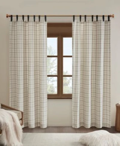 Madison Park Anaheim Plaid Rod Pocket Fleece Lined Window Panels