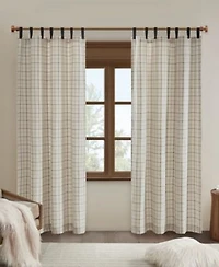 Madison Park Anaheim Plaid Rod Pocket Fleece Lined Window Panels