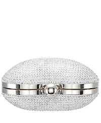 Nina Amorie Crystal Embellished Heart Minaudiere Clutch