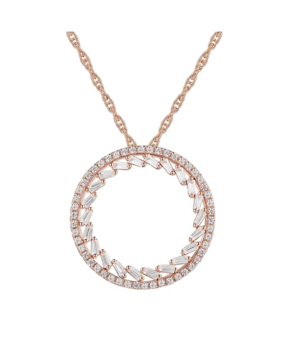 Round Diamond (1/2 ct. t.w.) Necklace 14k White or Rose Gold