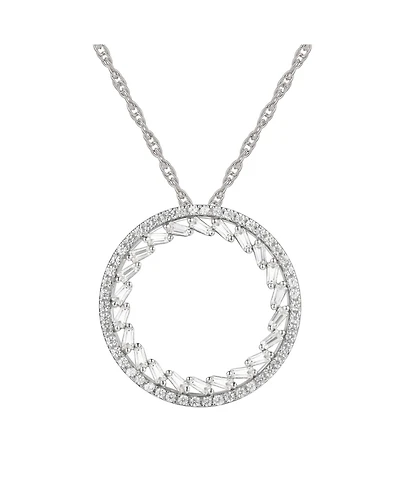 Round Diamond (1/2 ct. t.w.) Necklace 14k White or Rose Gold