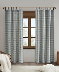 Madison Park Anaheim Plaid Rod Pocket Fleece Lined Window Panels