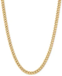 Italian Gold 18 22 Miami Cuban Link Chain Necklace 3mm In 14k Gold
