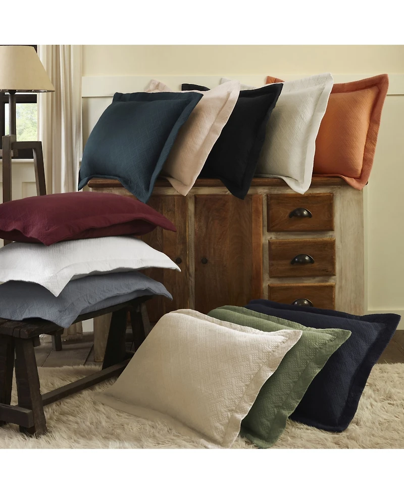 Superior 100% Cotton Basketweave Matelasse All-Season -piece Coverlet Set