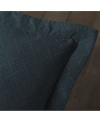 Superior 100% Cotton Basketweave Matelasse All-Season -piece Coverlet Set