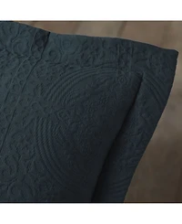 Superior 100% Cotton Fleur De Lis Medallion All-Season -Piece Coverlet Set