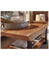 Alaterre Furniture Alpine Natural Live Edge Wood Coffee Table