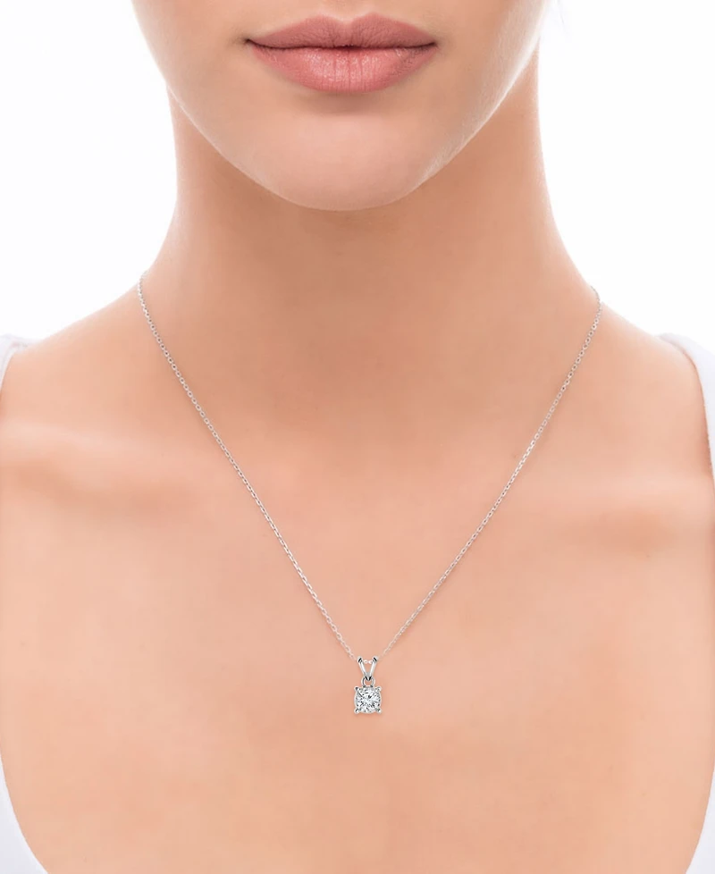 TruMiracle Diamond 18" Pendant Necklace (1/2 ct. t.w.) 14k White, Yellow, or Rose Gold