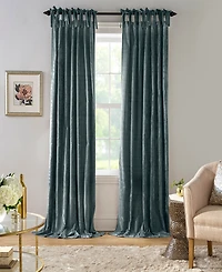 Elrene Home Fashions Korena Tie-Top Crushed Velvet Window Curtain