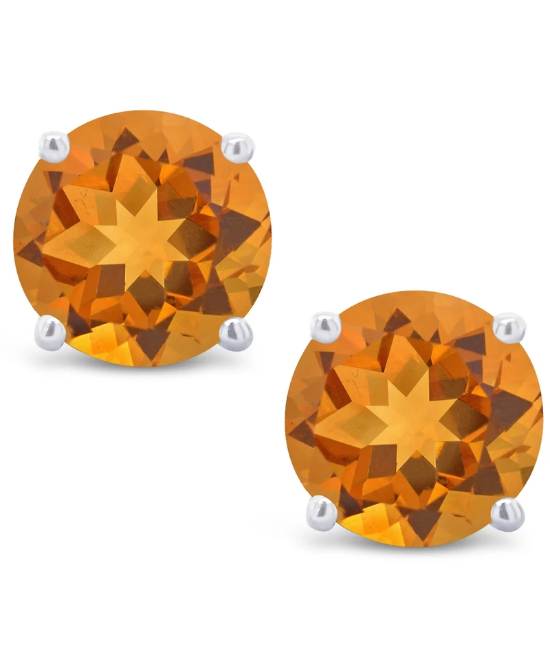 Citrine (9/10 ct. t.w.) Stud Earrings 14K White or Yellow Gold