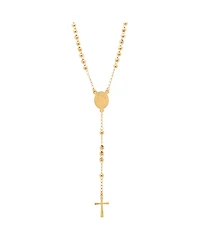 Steeltime Ladies 18K Micron Gold Plated Stainless Steel Prayer Beaded Rosary