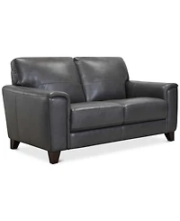 Brayna 65" Classic Leather Loveseat, Created for Macy's
