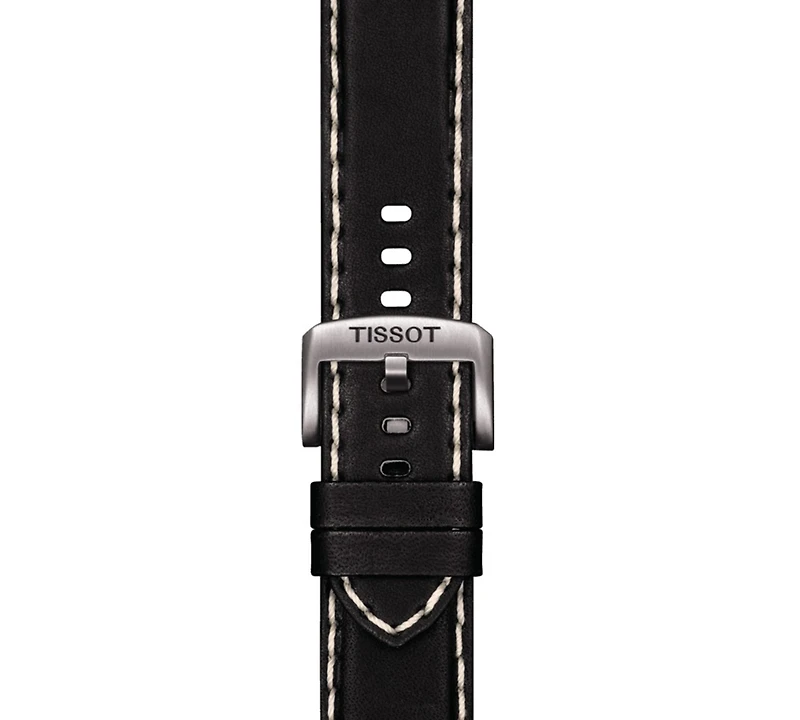 Tissot Men's Swiss Chronograph Supersport T-Sport Black Leather Strap Watch 46mm