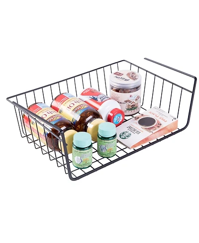 Basicwise Hanging Under Shelf Metal Storage Basket