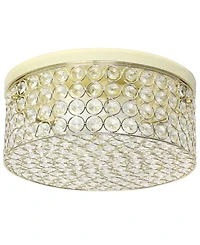 Elegant Designs Elipse Crystal 2 Light Round Ceiling Flush Mount