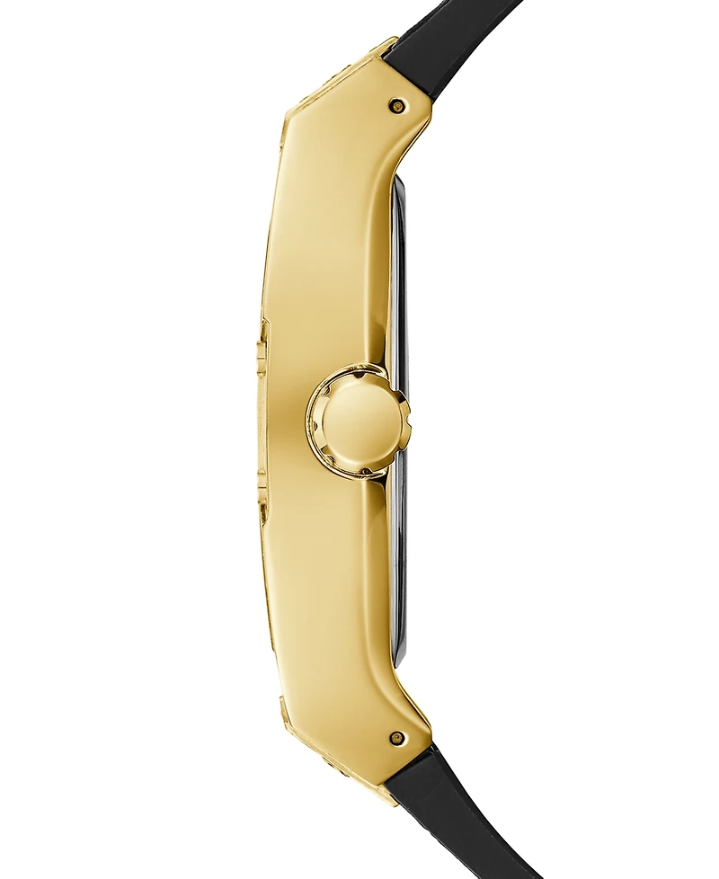 Guess Men's Black Silicone Flex Strap Watch 51mm