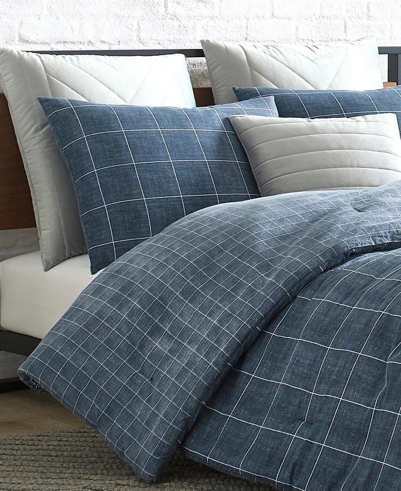 Kenneth Cole New York Holden Grid Comforter Set, King