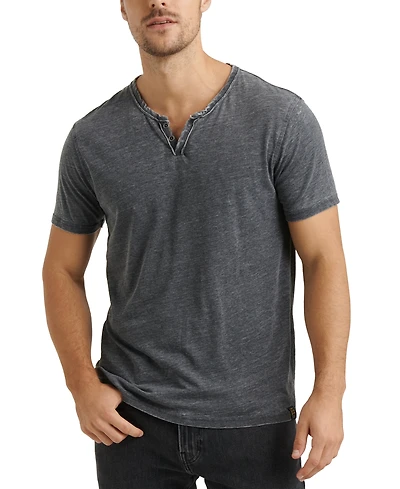 Lucky Brand Men's Venice Burnout Notch Short Sleeves T-shirt
