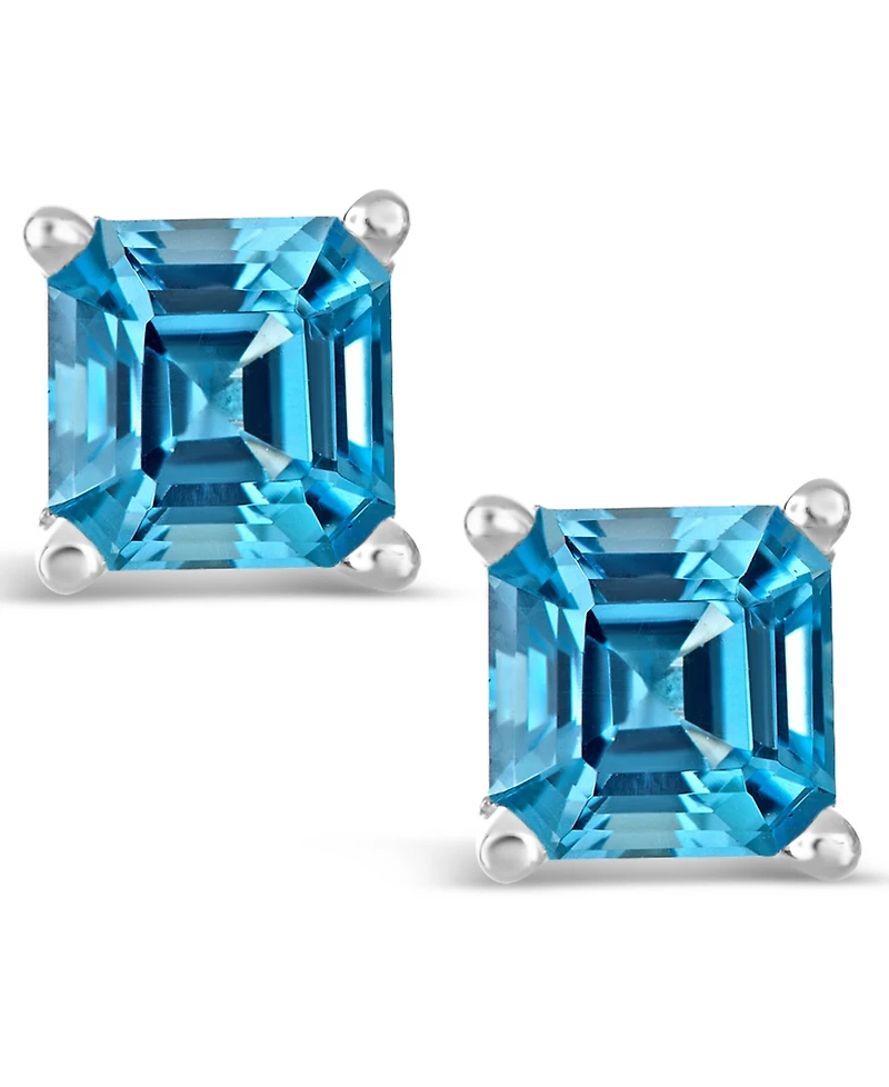 Swiss Blue Topaz (2-3/4 ct. t.w.) Stud Earrings in Sterling Silver
