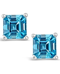 Swiss Blue Topaz (2-3/4 ct. t.w.) Stud Earrings in Sterling Silver