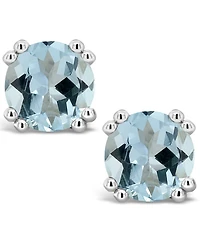 Aquamarine (2-1/2 ct. t.w.) Stud Earrings in Sterling Silver
