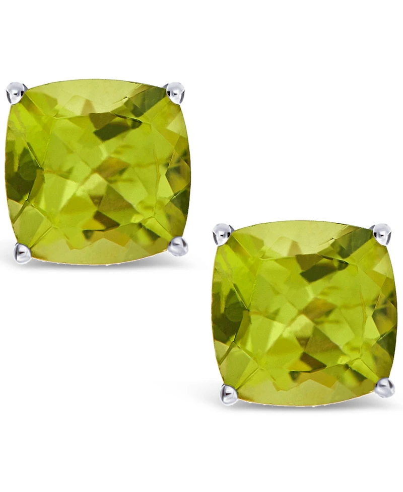 Gemstone Stud Earrings in Sterling Silver