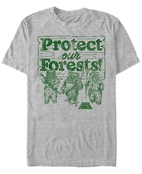 Fifth Sun Men's Star Wars Ewoks Protect Our Forests Camp Short Sleeve T-shirt