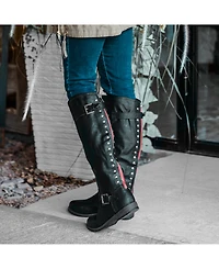 Journee Collection Women's Spokane Extra Wide Calf Knee High Riding Boots