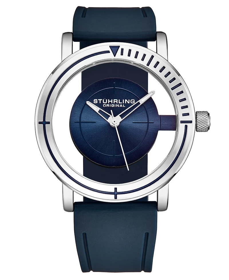 Men's Rubber Silicone Strap Watch 42mm