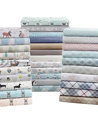 Madison Park Novelty Printed Cotton Flannel 4-Pc. Sheet Set, California King
