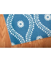 Long Street Looms Backyard BAC085 Navy 7'9" x 10'10" Outdoor Area Rug