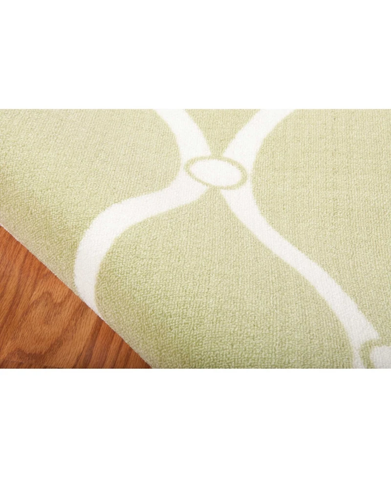 Long Street Looms Backyard BAC089 Green 7'9" x 10'10" Outdoor Area Rug