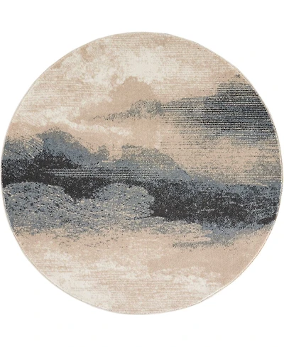 Long Street Looms Samuel SAM06 Driftwood 3'10" Round Area Rug