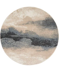 Long Street Looms Samuel SAM06 Driftwood 3'10" Round Area Rug