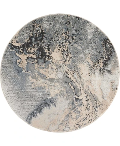 Long Street Looms Samuel SAM08 Gray 3'10" Round Area Rug