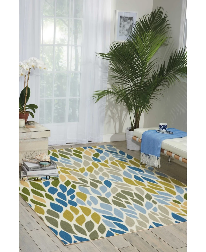 Long Street Looms Backyard BAC094 Multi 4'4" x 6'3" Outdoor Area Rug