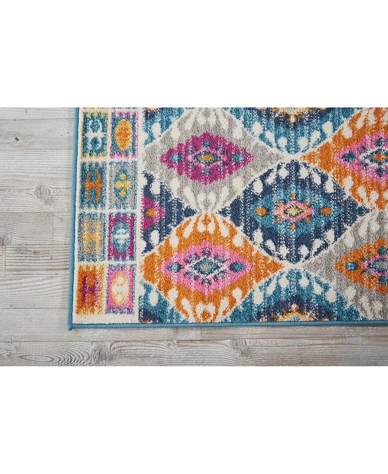 Long Street Looms Zeal ZEA02 Multi 2'2" x 7'6" Runner Rug
